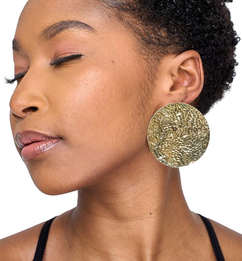 Amani Small Brass Earrings image