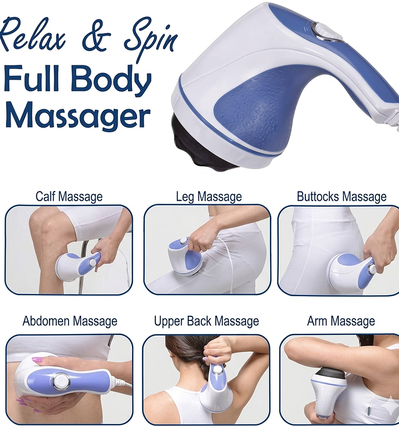 Relax & Spin Tone 360° Portable Body Massager for Slimming, Toning & Muscle Relief - High Speed Deep Tissue Electric Massager image