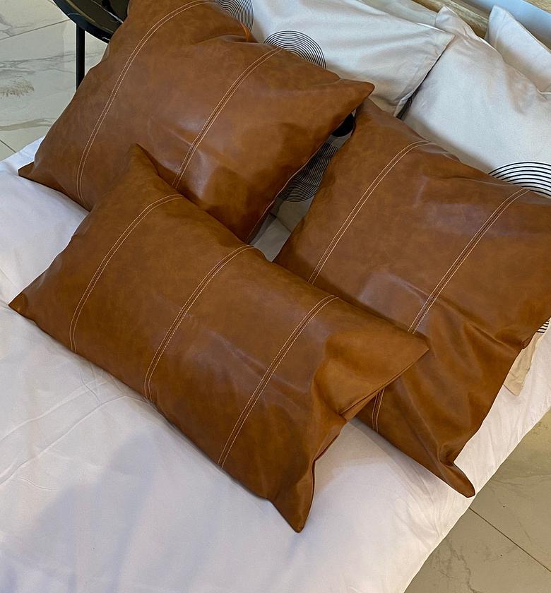   Premium quality leather Throw Pillow Cases Rectangular  image