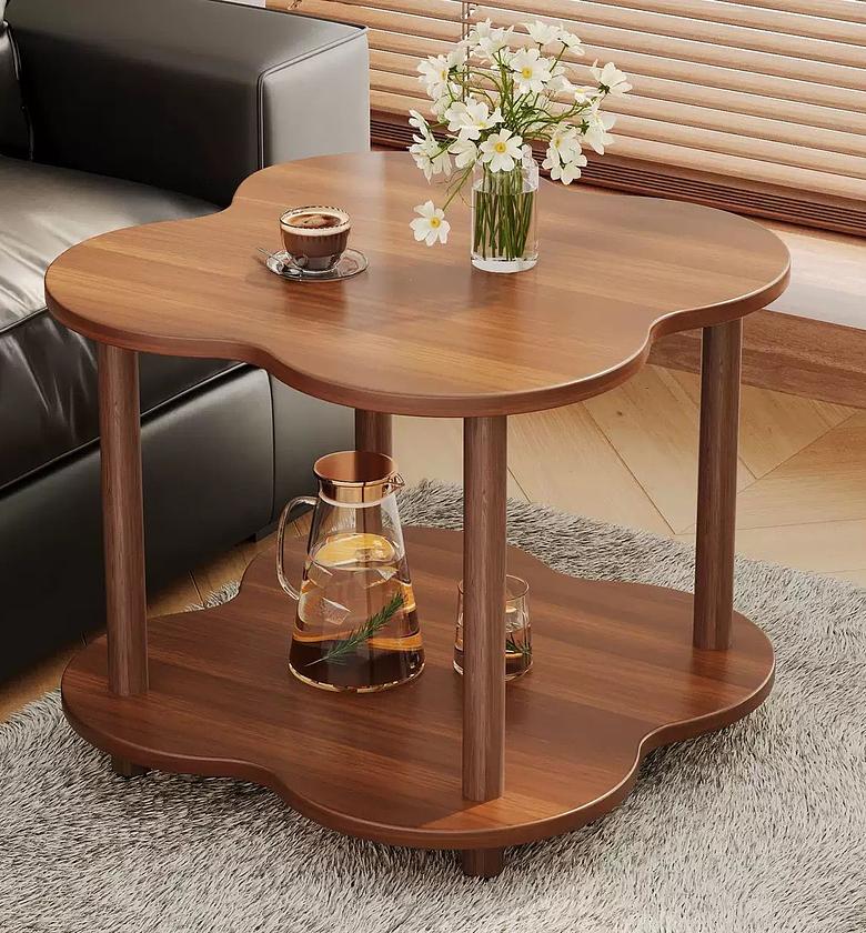 Modern Wooden Flower-Shaped Side Table / Coffee Table image