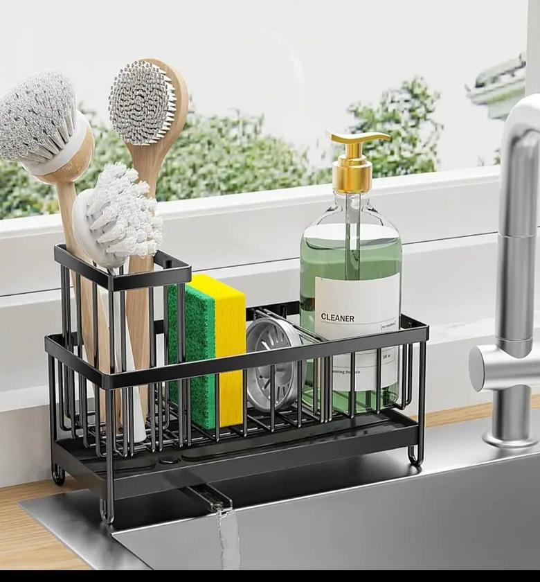 metal steel kitchen Sink organizer Caddy.   image