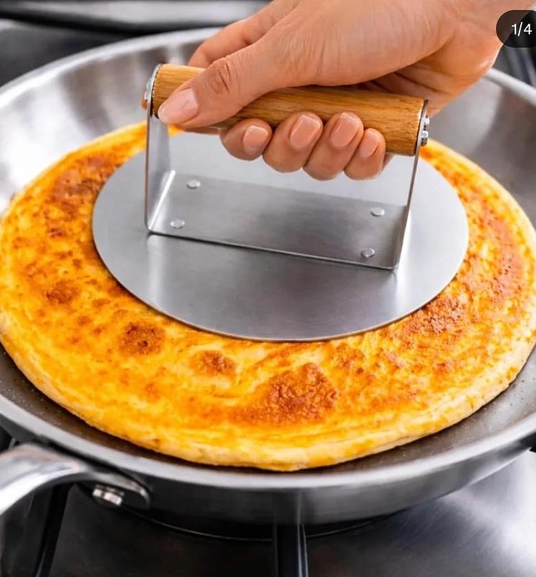 Heavy duty round stainless steel Chapati spinner\burger press image