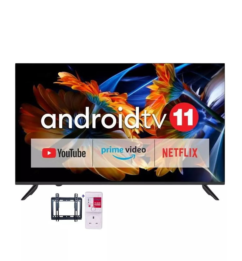 Vitron HTC3200S, 32"Inch, Bluetooth Enabled, Frameless, Smart Android TV with Netflix, Youtube,  Appstore (1 YEAR WARRANTY) + Wall Bracket and TV Guard image
