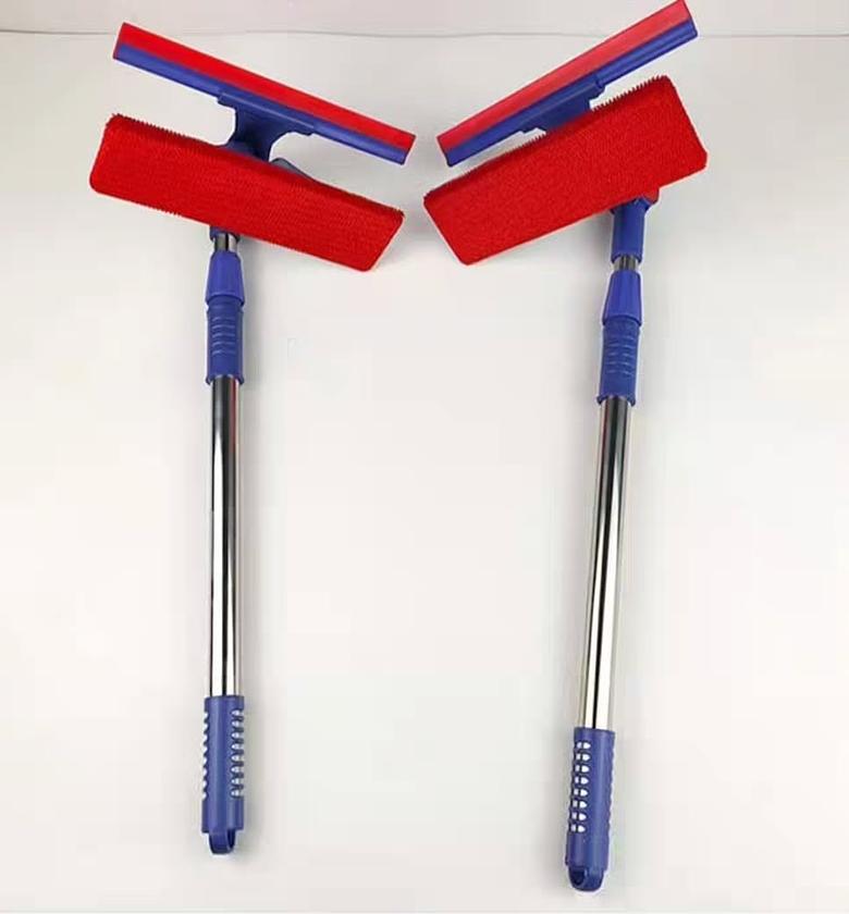 2-in-1 Telescopic Window Cleaner with 360-Degree Rotating Head image