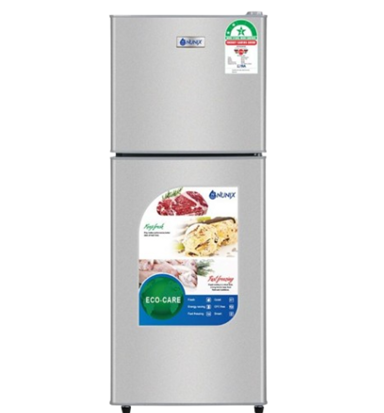 Nunix BCD-138 138L Double Door Refrigerator.  image