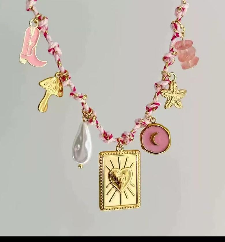 Whimsical Charm Necklace - Pink Paradise Collection image