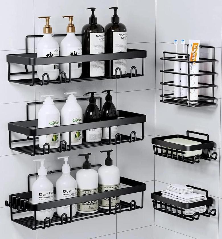 6-PC Shower Caddy - Spacious Bathroom Shower Organizers  image