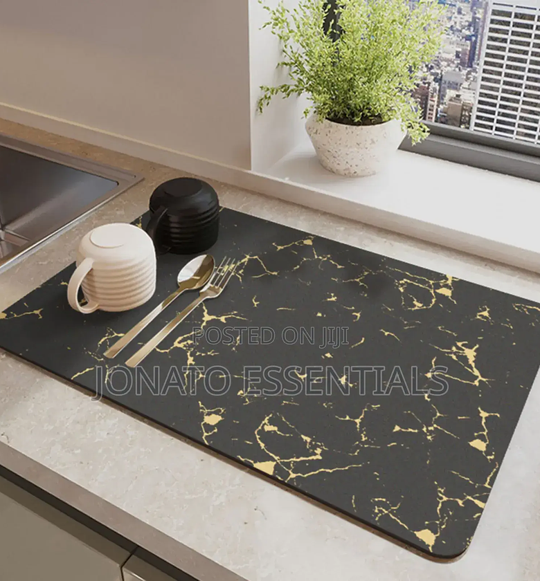 Dish Drying Mat, Marble Absorbent Mat image