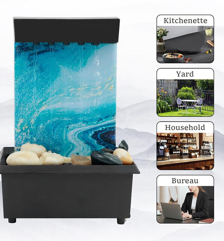 Modern Calming Tabletop Water Fountain for Home Office Decor image