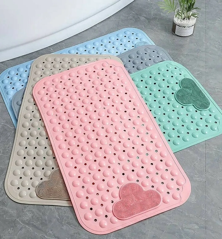 Non-Slip PVC Bubble Textured Bathroom and Shower Safety Mat image
