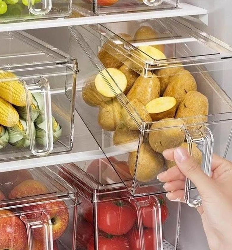 Acrylic fridge organizer/storage containers. image