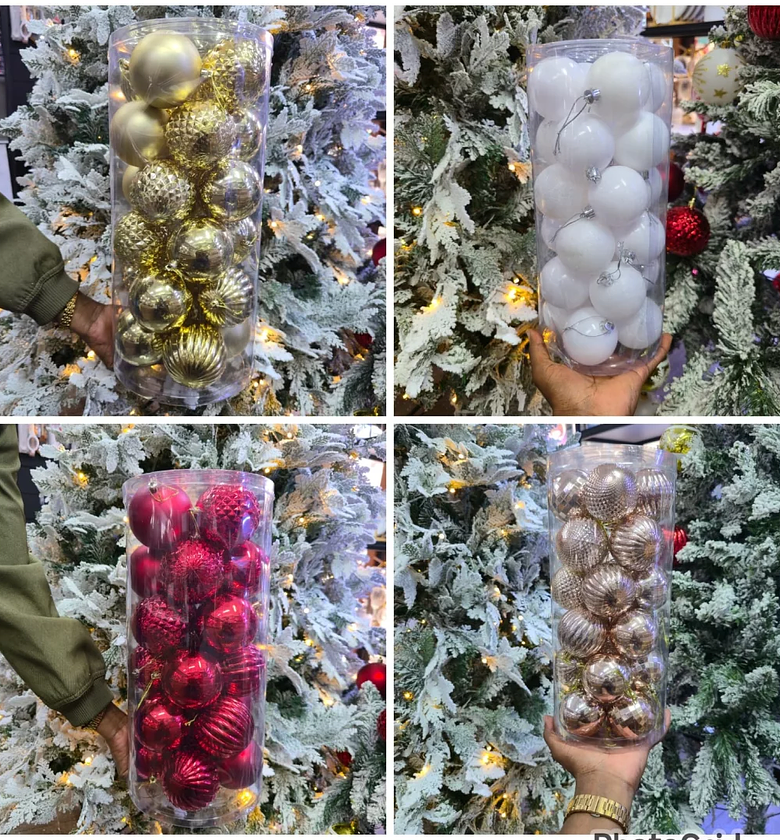 24-Piece 6cm Christmas Ornament Bubble Set image