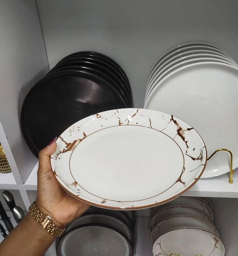 Premium Ceramic 10.5" Dinner Plate Set (6 Pieces) image