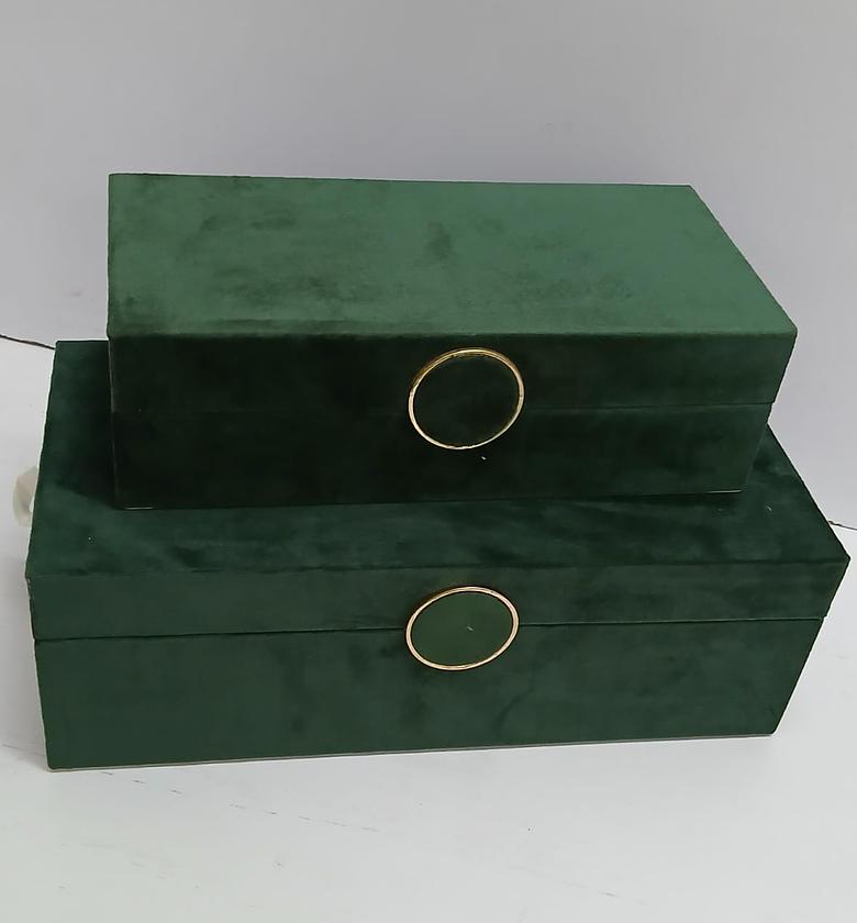 2 in 1  Decor jewelry  makeup storage box  Colours: White, Cream,Grey, Green image