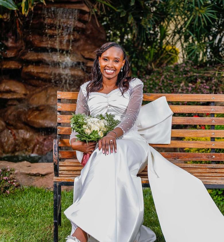 Ethereal Pearl Illusion Wedding Gown - FOR HIRE image