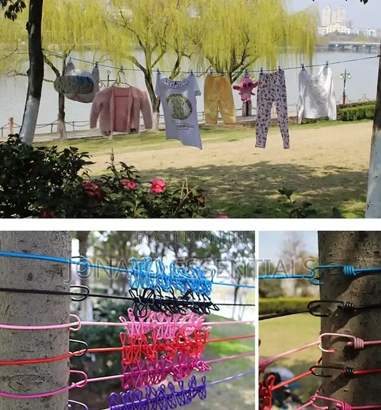 Stretchy Cloth Line With 12 Pegs image