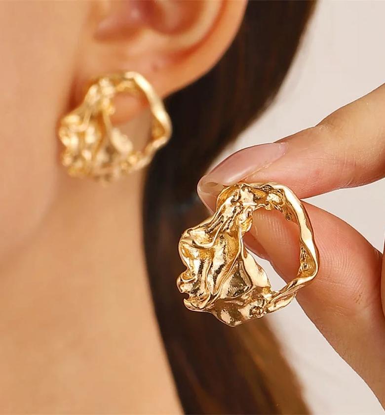 Melted round earrings  image