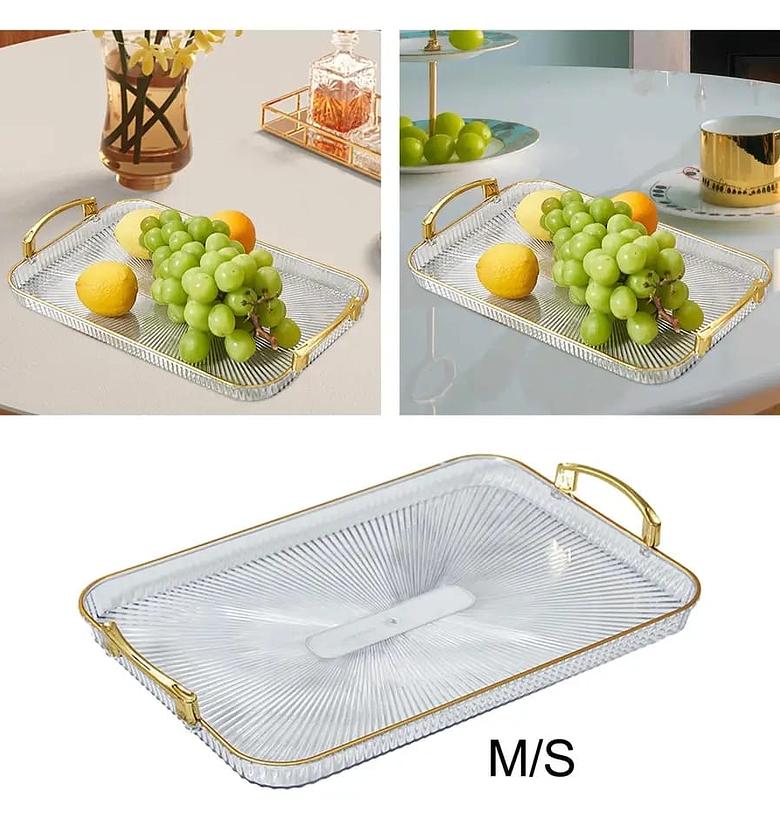  Acrylic Serving Tray with Gold trim image