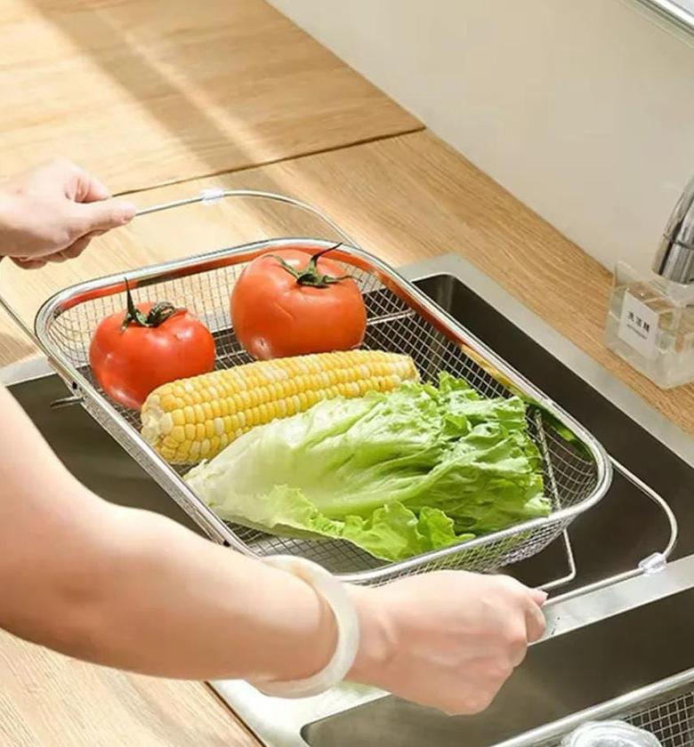 Stainless Steel Expandable Over-The-Sink Colander image