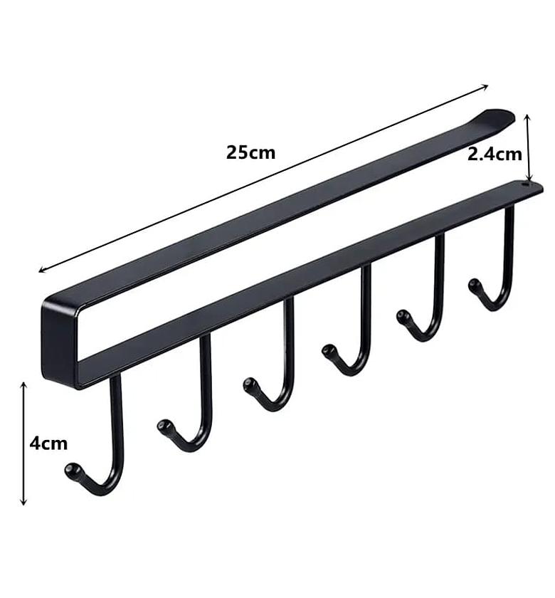 Iron 6 Hook Storage Shelf  image