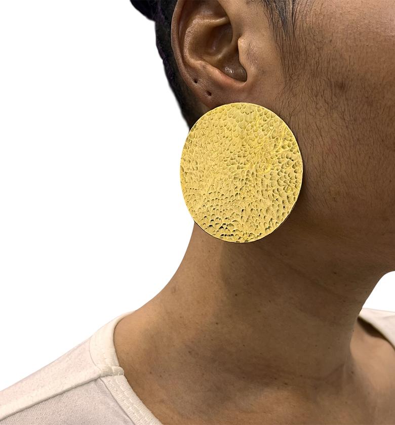 Amani Large Brass Earrings  image