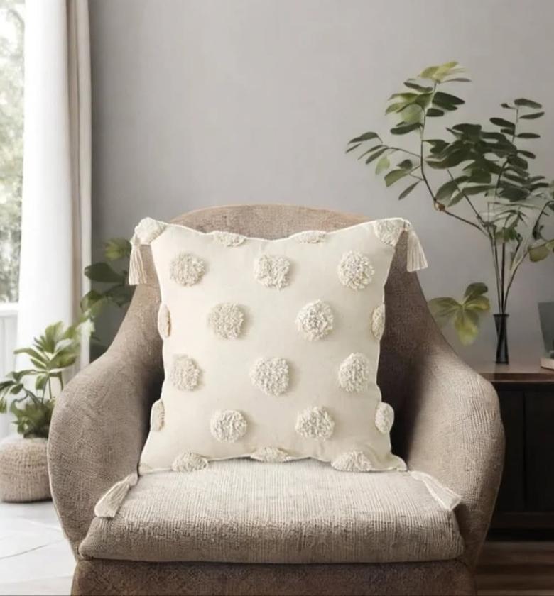 Boho Style Throw Pillow Cover image