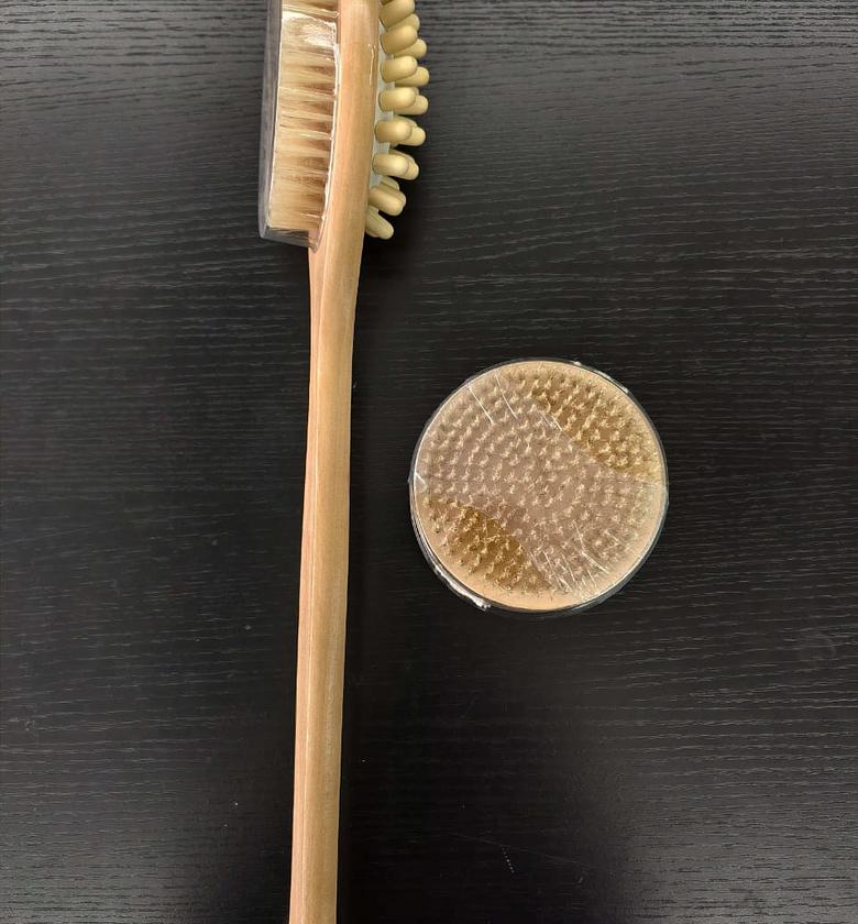 Gotani Long Dry Brush – Natural Bristle Body Brush with Massage Nodes Long Dry brush (double sided) image