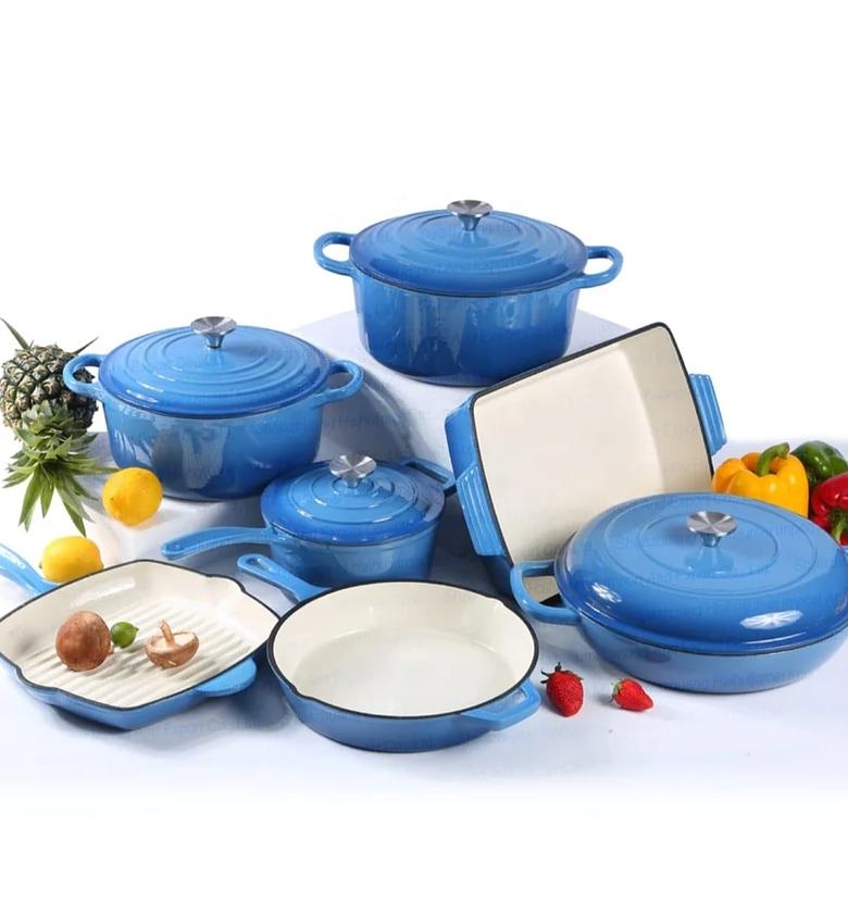 Elite Chef 11-Piece Enamel Cast Iron Cookware Collection image