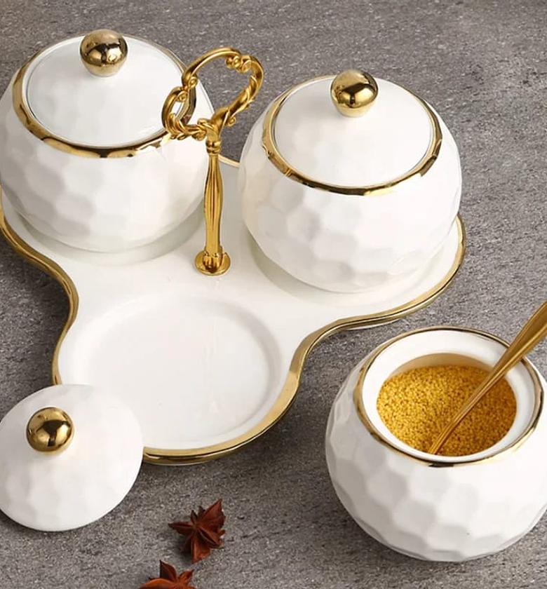 Nordic Ceramic Household Kitchen Seasoning Jars image