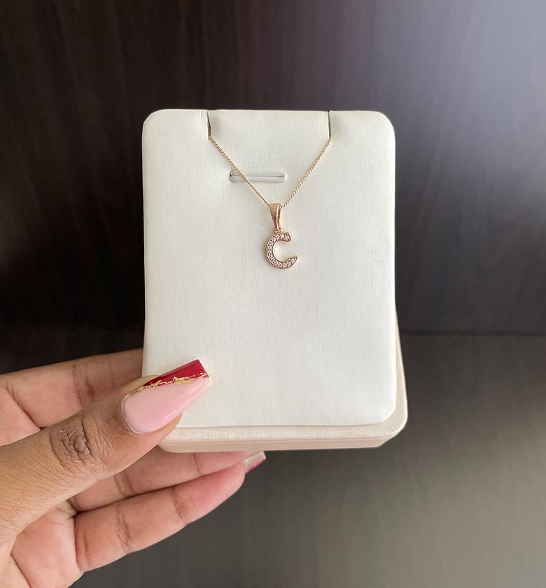 Initial Necklace - C image