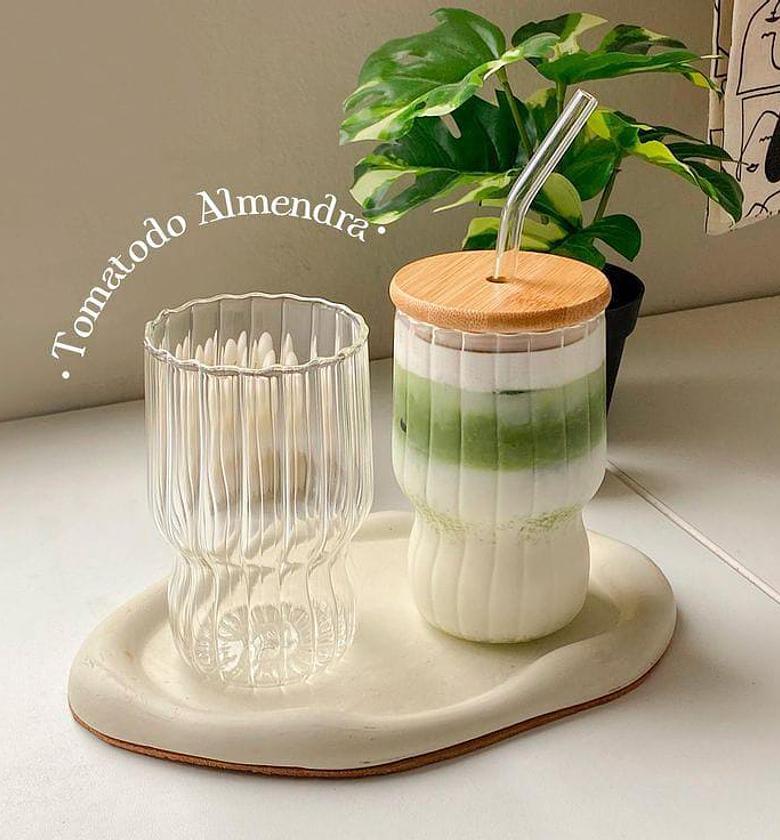 Artisan Ribbed Borosilicate Tumbler Set (450ml) - 6pcs image