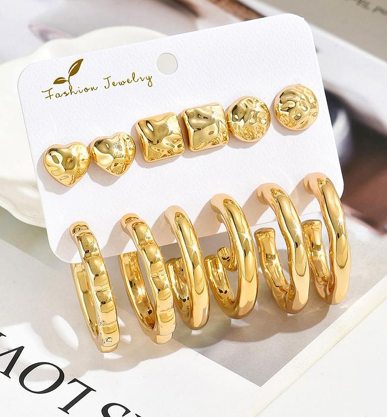 The Golden Horizon & Pearl Cascade Hoop Collection image