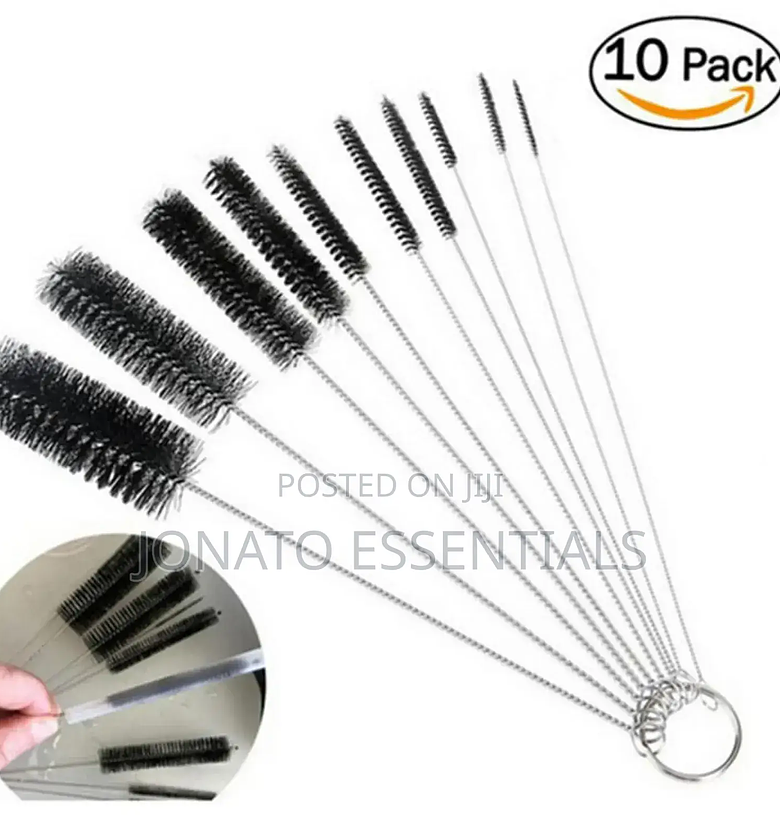 10 Piece Drinking Straw Cleaning Brushes Set image