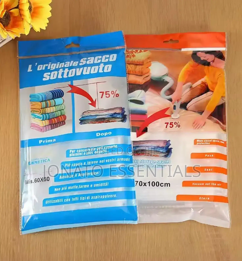 Vacuum Storage Bags - Space Saver Bags for Clothes, Bedding image