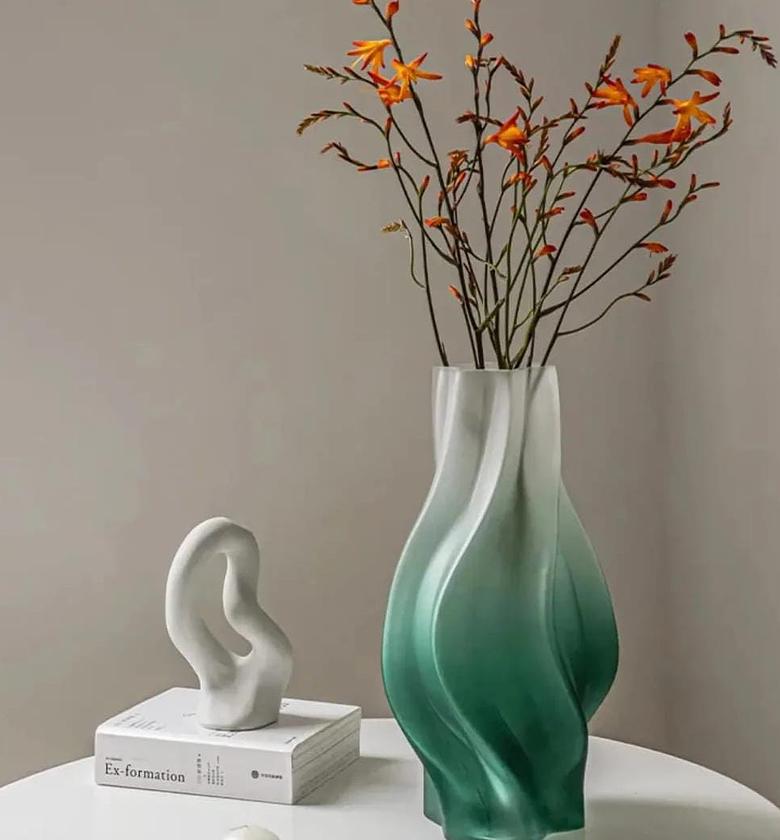 Nordic glass flower vase image