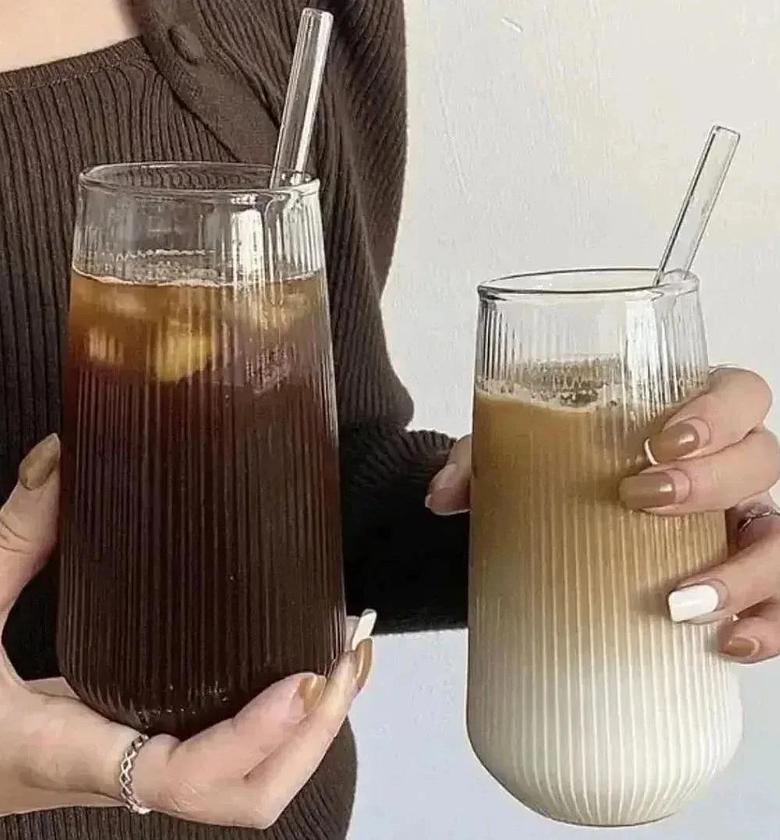 Ribbed juice/water glasses 6pcs image