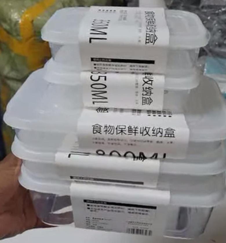 5pcs stackable freezer/fridge food storage containers image