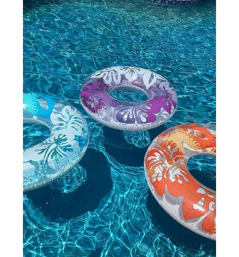 Tropical Print Inflatable Swim Ring Floats image
