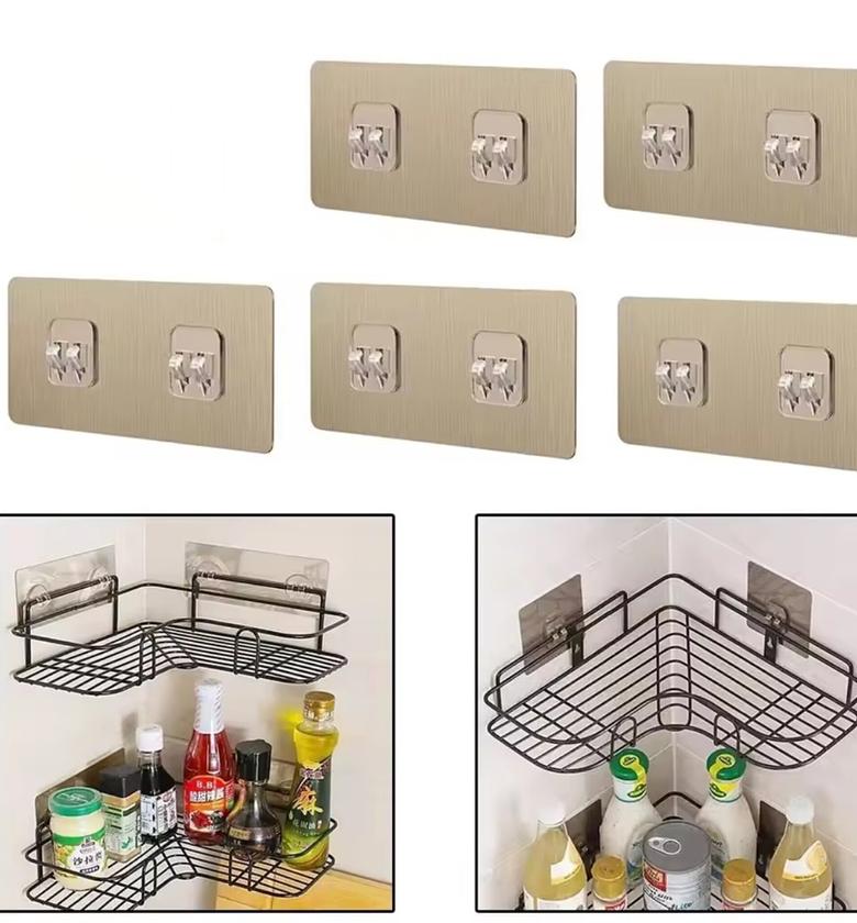 2pc Adhesive Hooks for Shelves image