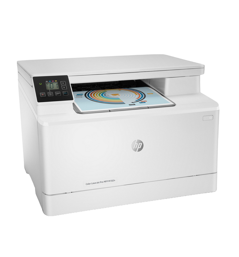 HP Color LaserJet MFP M182n All-in-One Printer – Print · Copy · Scan · Fax | 18 ppm Color, 19 ppm Mono | Ethernet & USB image