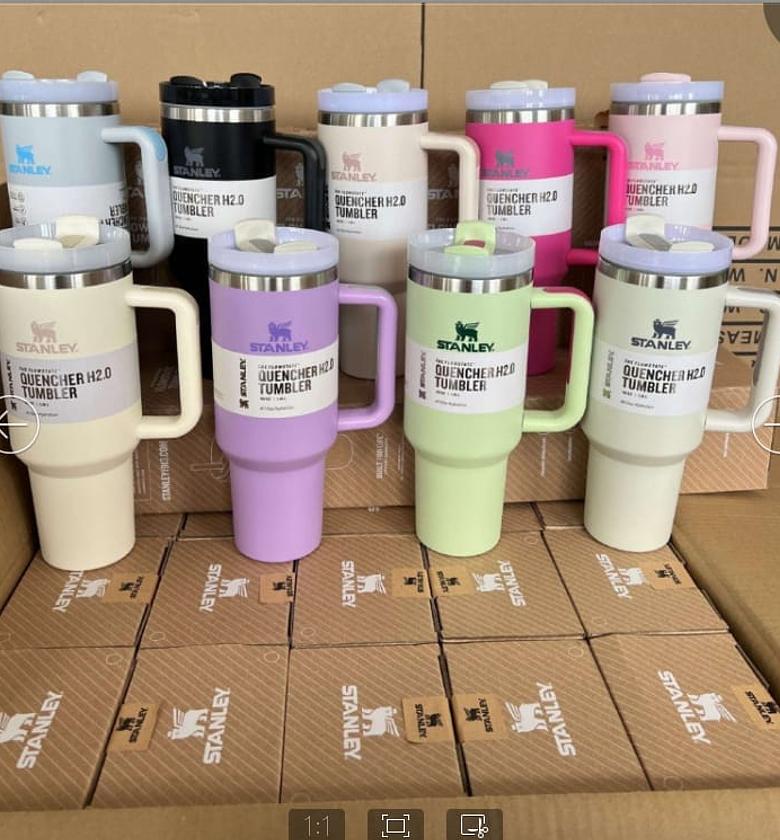 Stanley 1.18 Litres Stainless Steel Tumbler With Handle & Straw Lid, Insulated Reusable Stainless Steel Travel Mug image