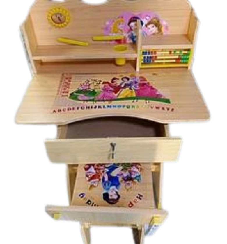 Wooden Kids Study Desk and Chair Set image