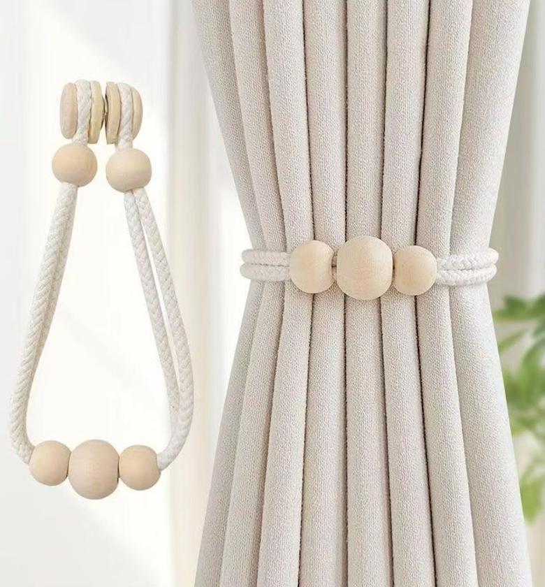 Bohemian Tiered Tassel Cotton Rope Curtain Tiebacks image