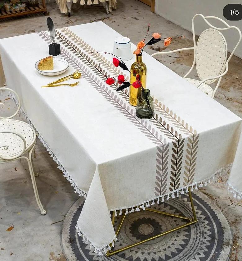 Cotton Linen Table cloth image