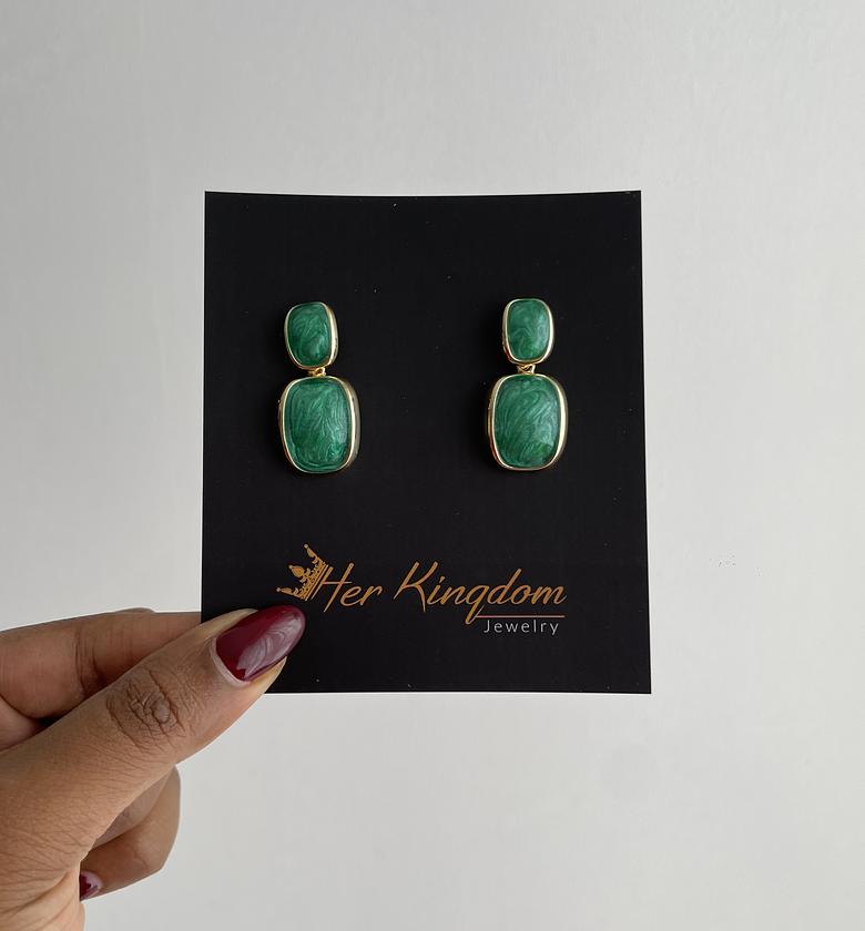 Keenan Earrings (Green) image