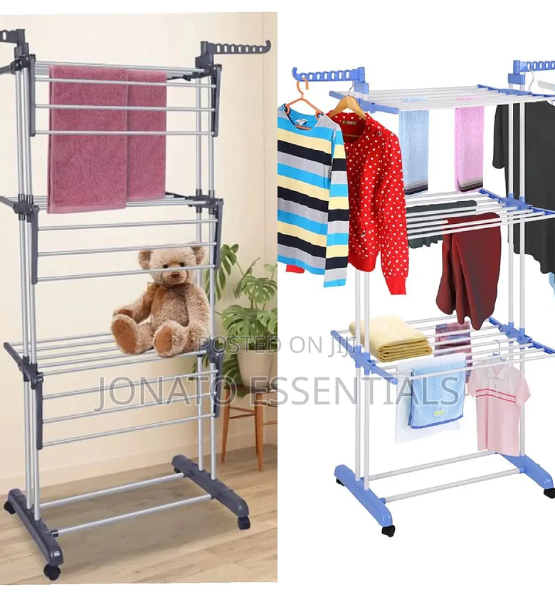 4 Tier Clothes Drying Rack, Laundry Stand With Wheels image