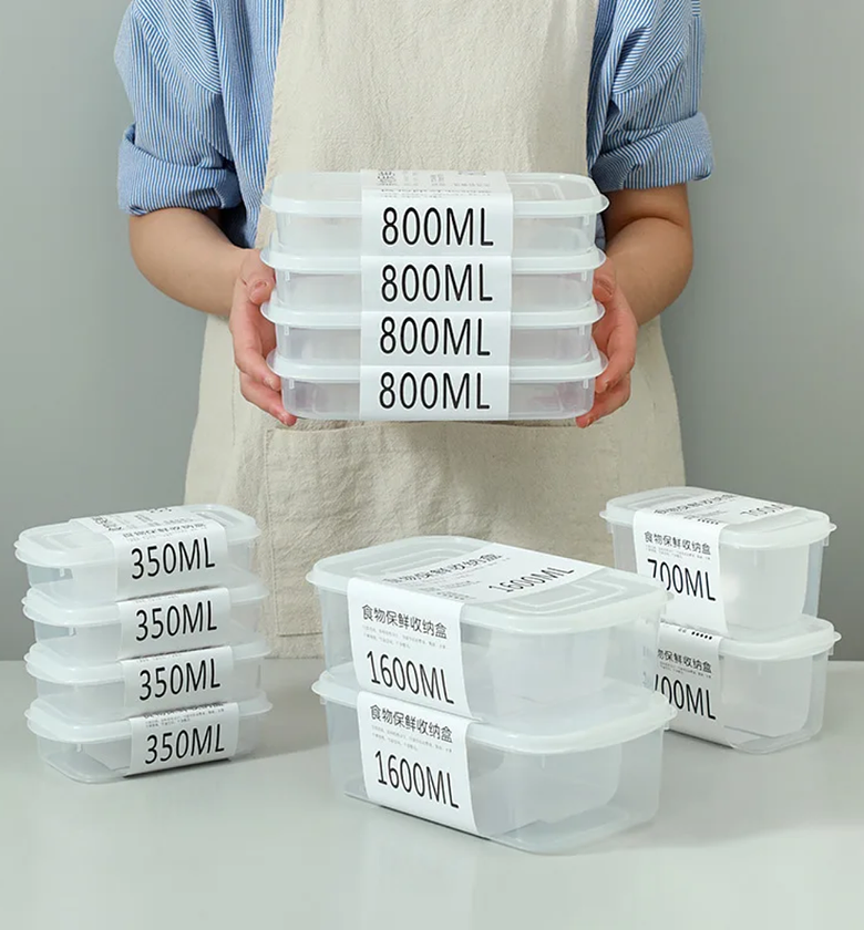 5pcs stackable freezer/fridge food storage containers image