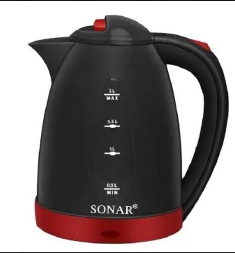 Sonar 2ltrs Plastic Electric Kettle, Automatic Hot Water Boiler or Heater Jug  image
