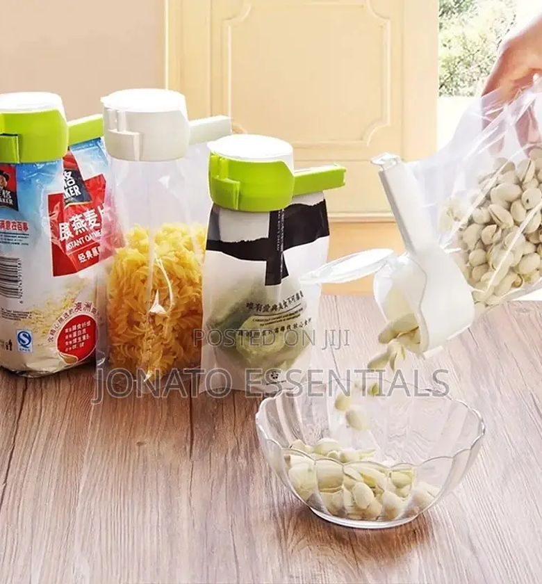 2pc Open Kitchen Bag Sealers, Plastic Bag Clamp image