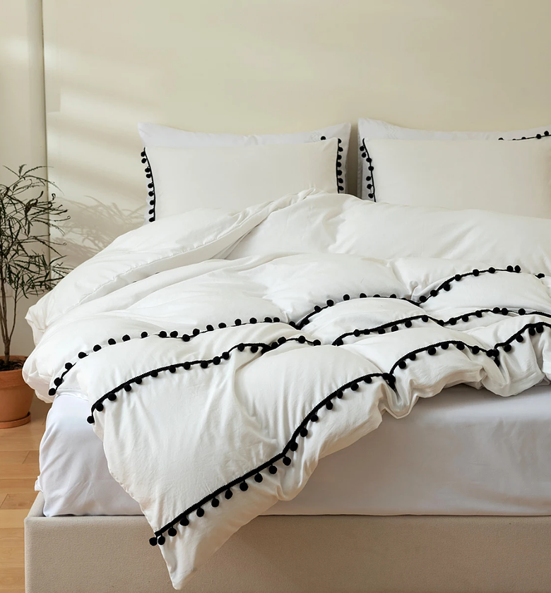 3pc tufted duvet cover set - 6by6 size  image